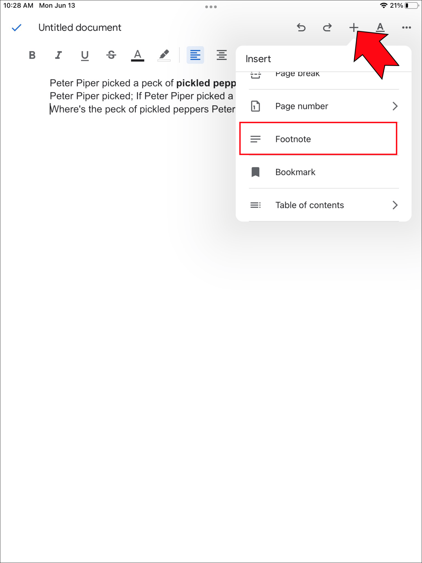 How To Add Footnotes To A Google Doc