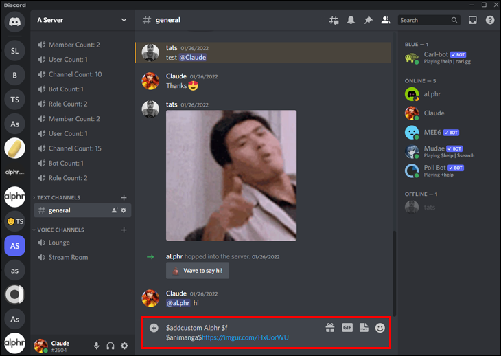 How To Add GIFs in Mudae