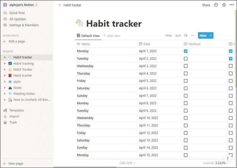 The Best Habit Tracker Templates on Notion in 2023