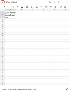 How To Make Text Fill a Cell in Google Sheets