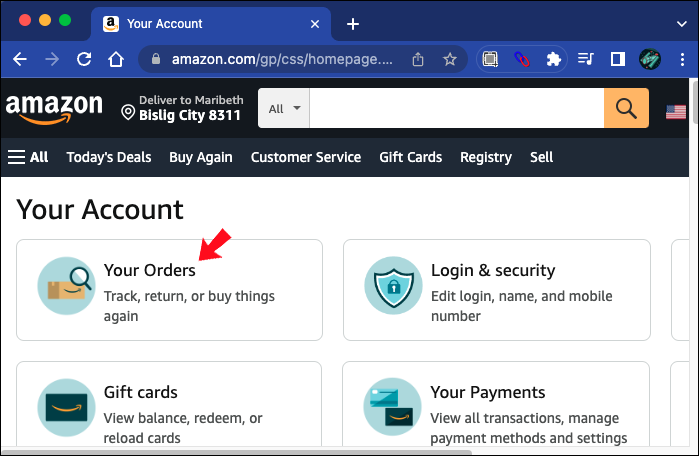 how to download amazon order history