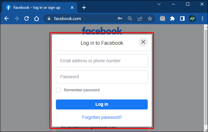 How to Remove Remembered Email Address in Facebook Login on Web