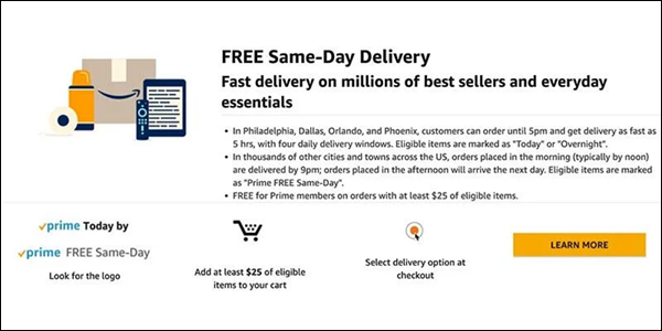 Prime same-day delivery charge 2023 explained