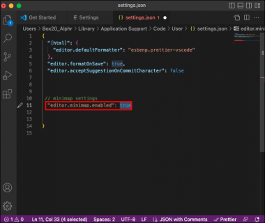How To Disable Minimap in VSCode