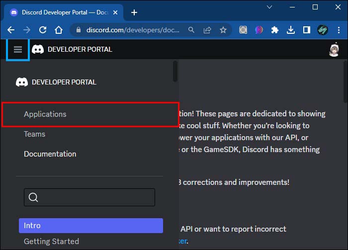 Discord Developer Portal — Documentation — Intro