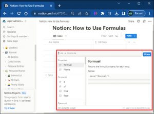 How to Use Formulas in Notion