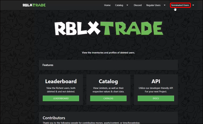 Search Banned Roblox Players - RblxTrade
