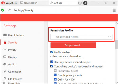 AnyDesk Unattended Access vs Full Access