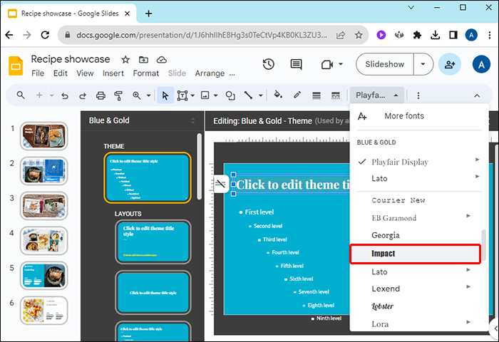 How to Change the Font on All Slides in Google Slides