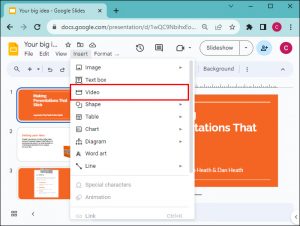 How To Insert Video in Google Slides