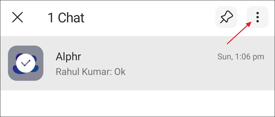 Three vertical dots in GroupMe.