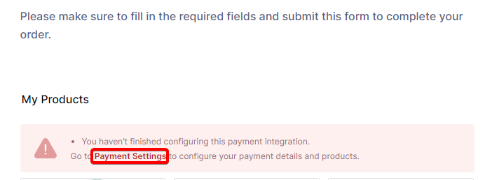 payment configuration