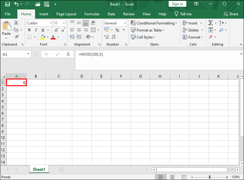 Hitting Enter to see the results of the formula in Excel