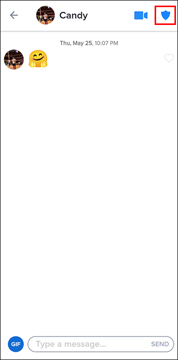 Tinder Shield icon highlighted