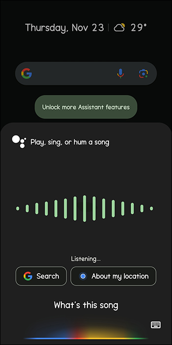 Humming a song to Google Assistant