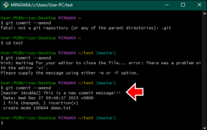 How to Change a Git Commit Message