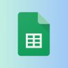 Google Sheets logo on a gradient background