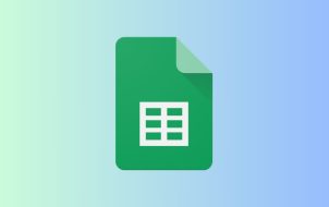 Google Sheets logo on a gradient background