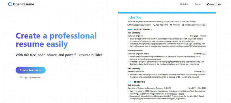 Top Resume Parser AI Free Tools 1