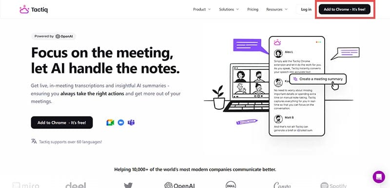 Lås upp kraften i Tactiq AI Note Taker för dina möten Lås upp kraften i Tactiq AI Note Taker för dina möten