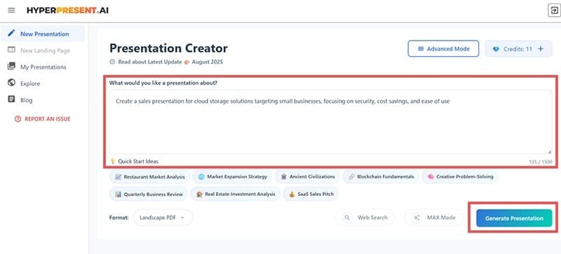 Create Stunning Presentations With HyperPresent AI 2