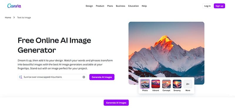 Bästa gratis AI -bildgenerator