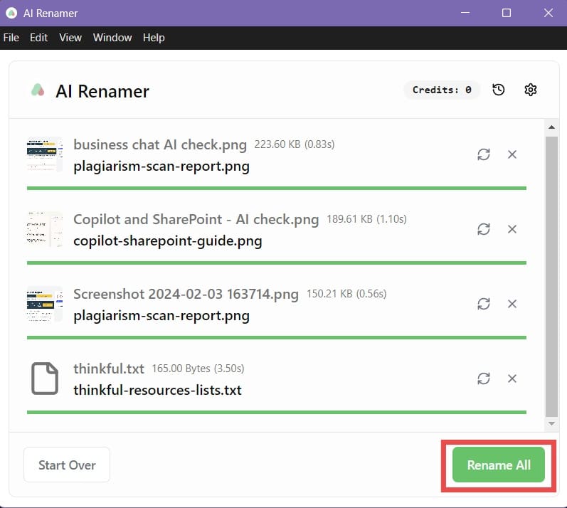 Nya verktyg för namnbyte av AI-filer släpptes 2025 för Windows 3