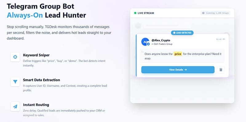 Hur man använder TGDesk för gruppövervakning på Telegram 2