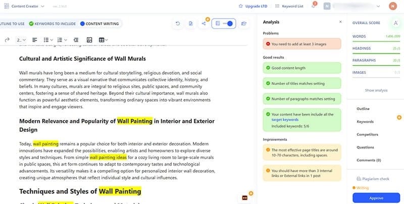 Skriv och undersök ditt innehåll med WriterZen AI 4