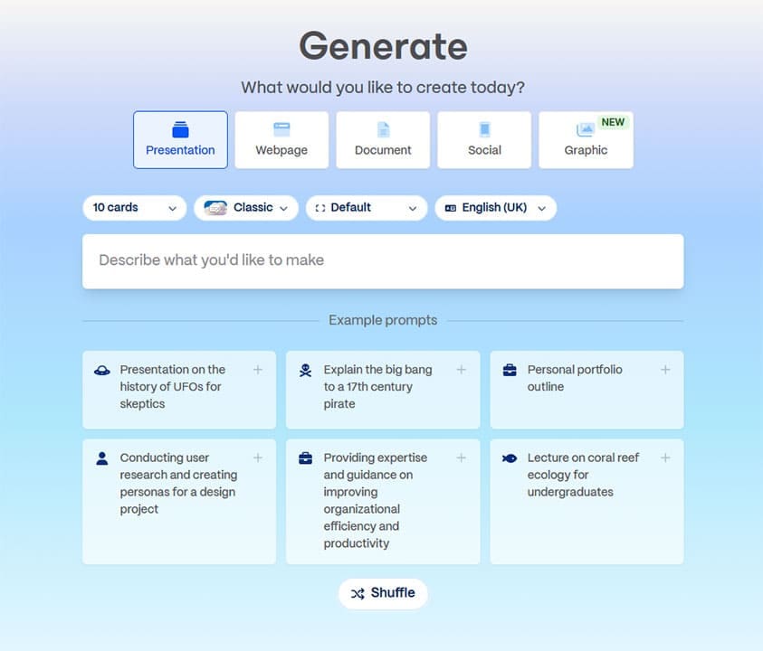 Skapa PowerPoint-presentationer utan ansträngning med Gamma AI 3