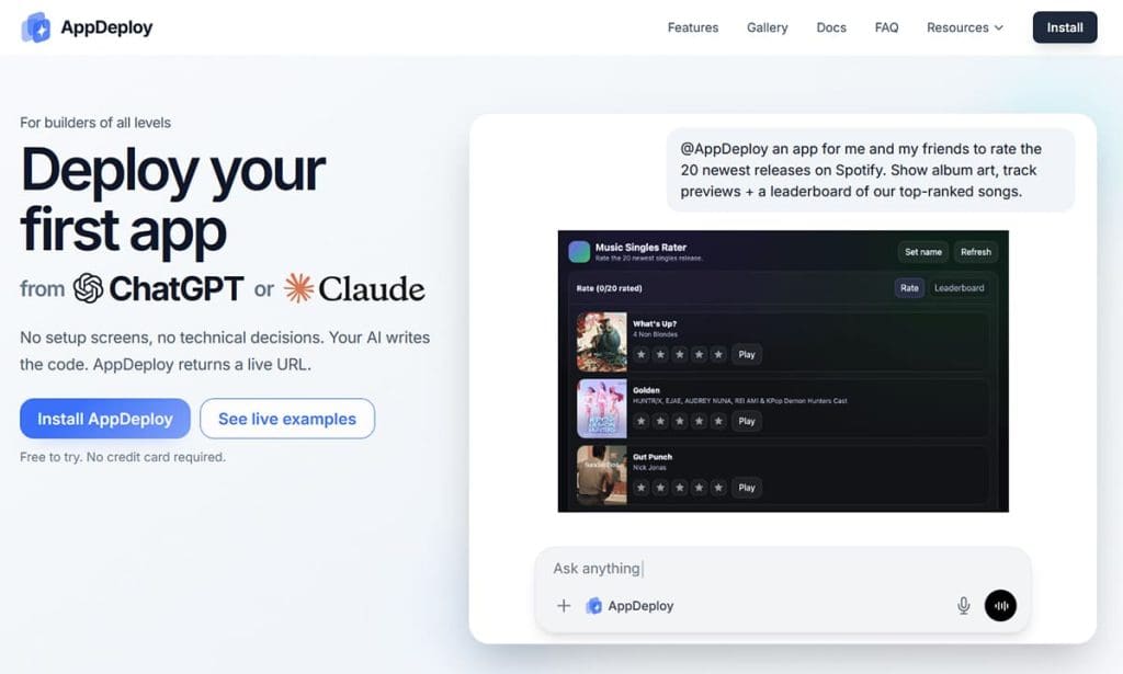 AppDeploy Review: Deploy Real Apps Directly From ChatGPT or Claude