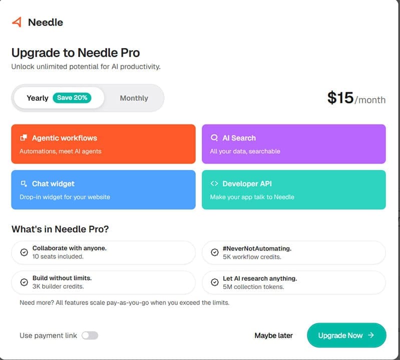 Needle AI Review Är det verkligen det enklaste sättet att hitta dina data 4