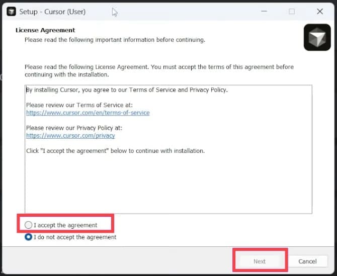 Snabbguide för att använda AI Cursor's Code Editor i Windows 3