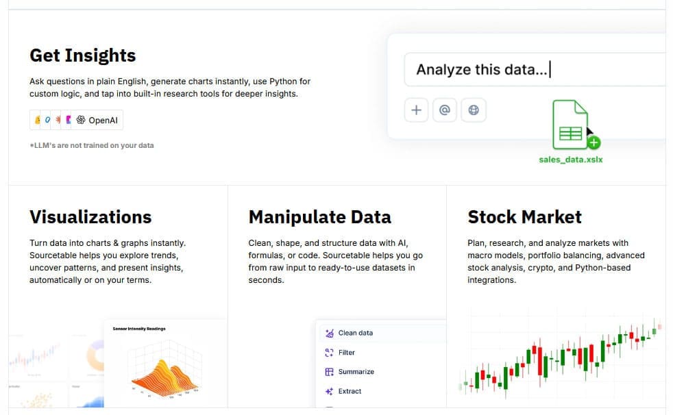 Can Sourcetable AI Increase Your Spreadsheet Productivity 2