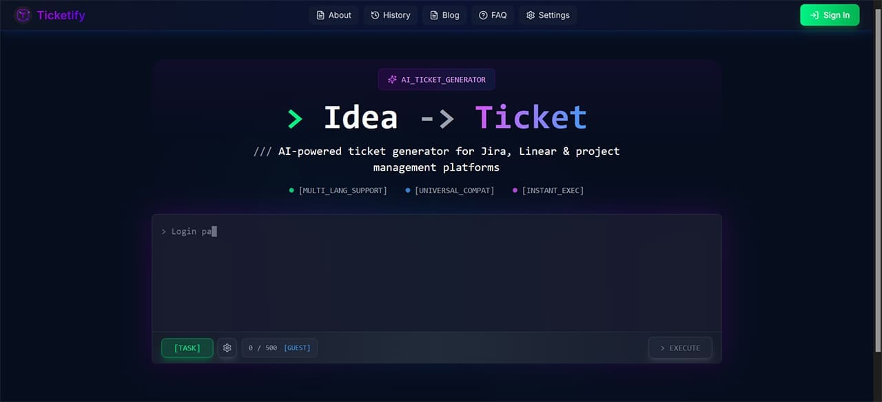 Ticketify AI Review: Kan denna AI hjälpa dig att skapa utvecklarbiljetter? Ticketify AI Review: Kan denna AI hjälpa dig att skapa utvecklarbiljetter?