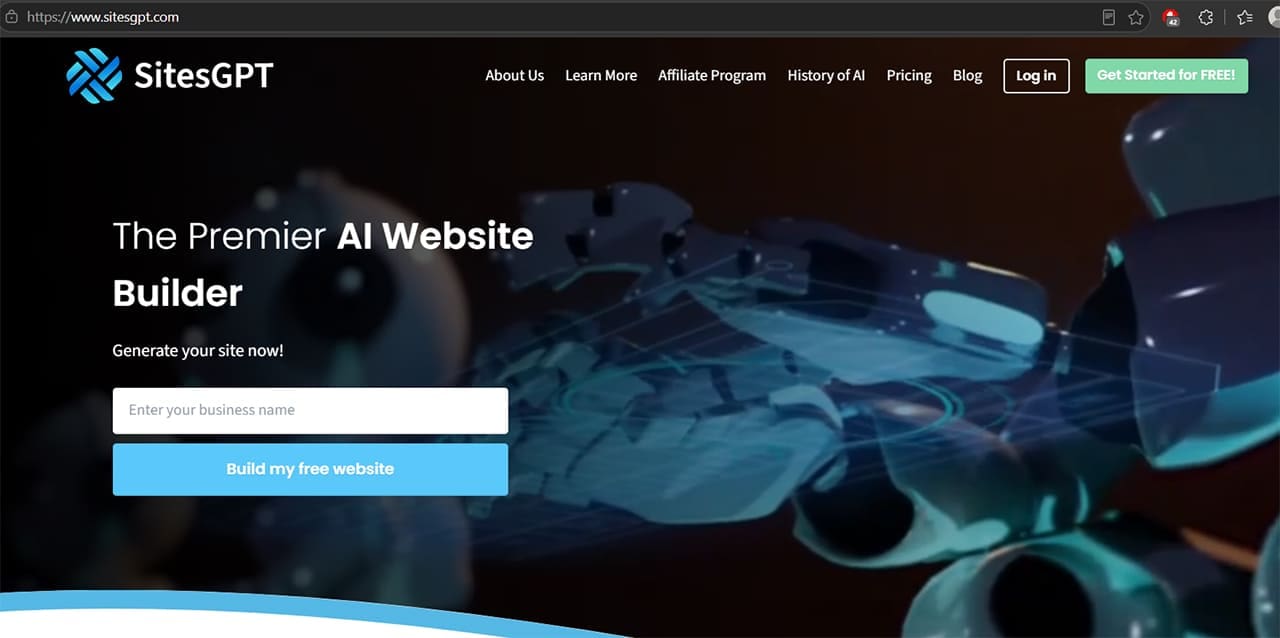 Using AI to Build Websites with SitesGPT.com 1