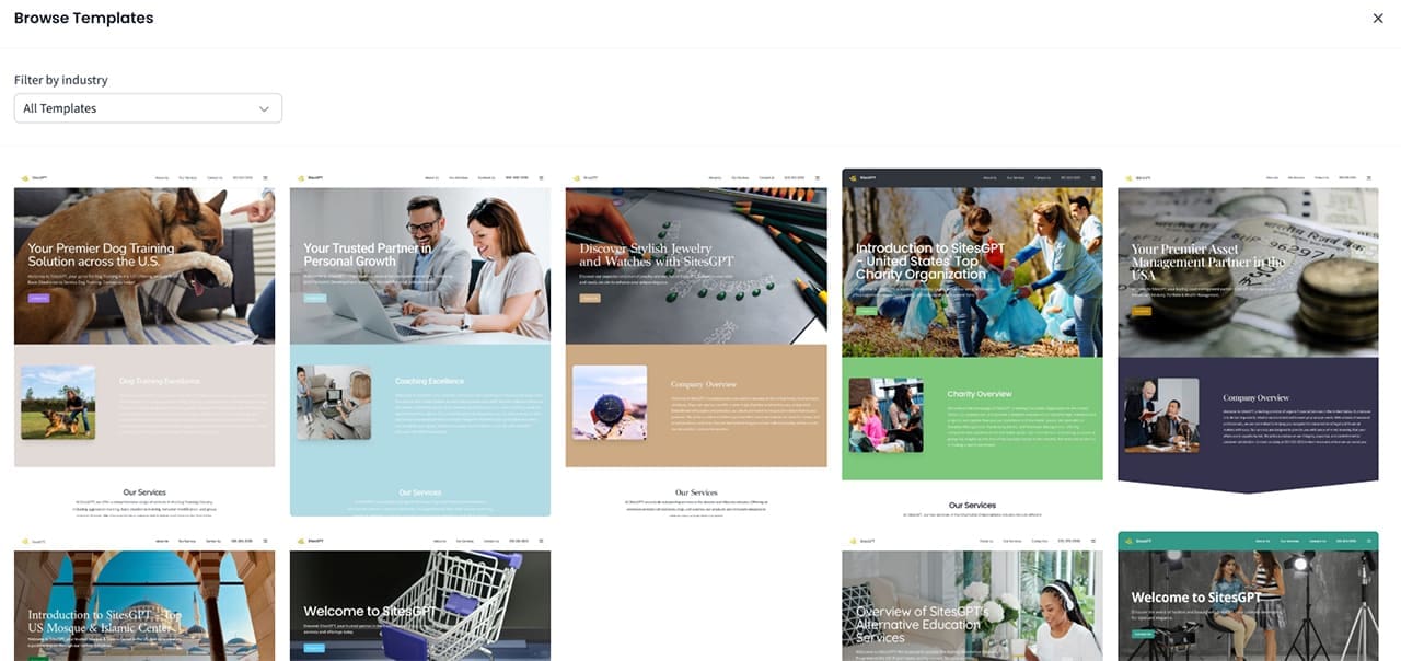 Using AI to Build Websites with SitesGPT.com 3