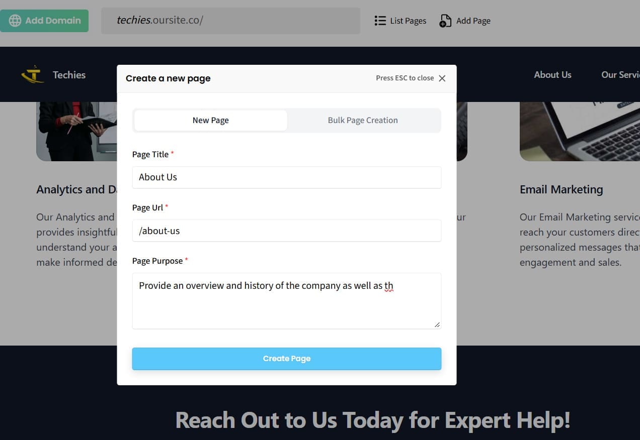 Using AI to Build Websites with SitesGPT.com 7
